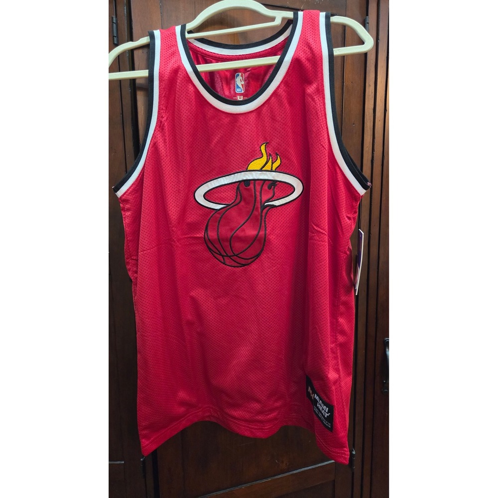 Ultra Game NBA Miami Heat Red Mesh Basketball Jersey Tank Top Mens Large NEW